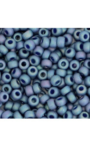 Miyuki rocailles Perlen 6/0 - Opaque glazed frosted rainbow bayberry blue 6-4703